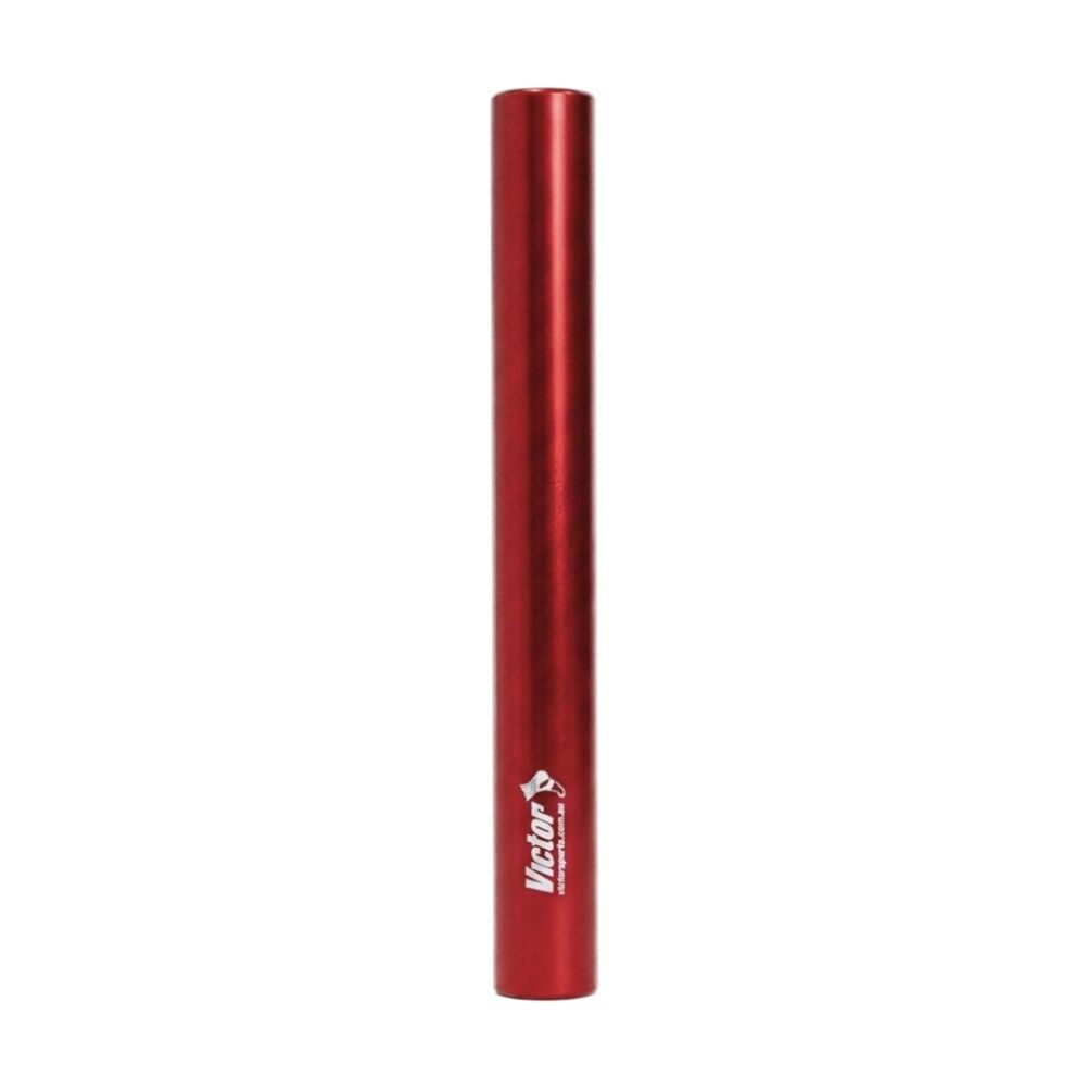 Victor Sports Aluminium Relay Baton Lightweight Smooth Ends Junior — Red