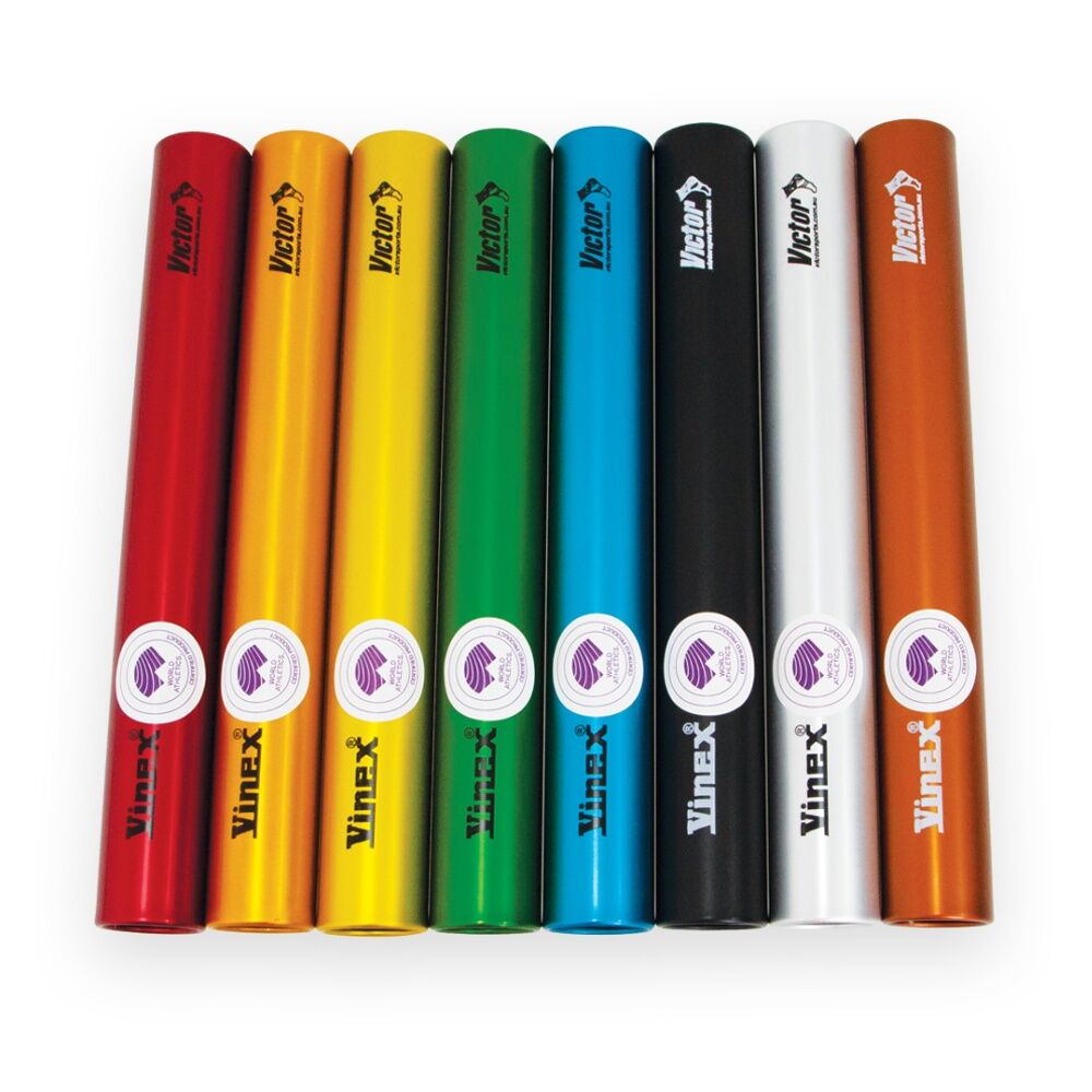 Victor Sports Aluminium Relay Baton Set Senior Lightweight (8 Pieces)