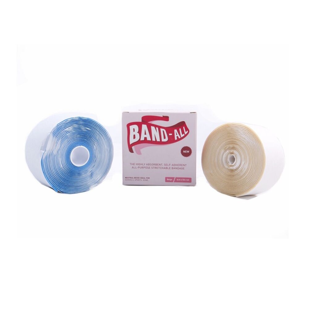 Victor Sports Band-All Cohesive Stretchable Medical Foam Bandage Tape Blue (4 Pack) — image 3
