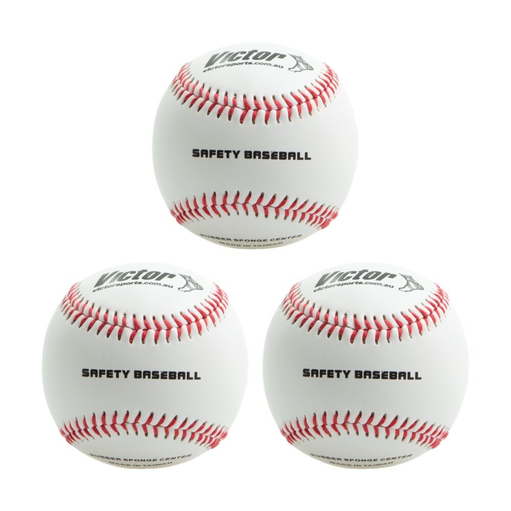 Victor Sports Baseball Softcore Practice Ball Safe Training 9 In (3 Pack)