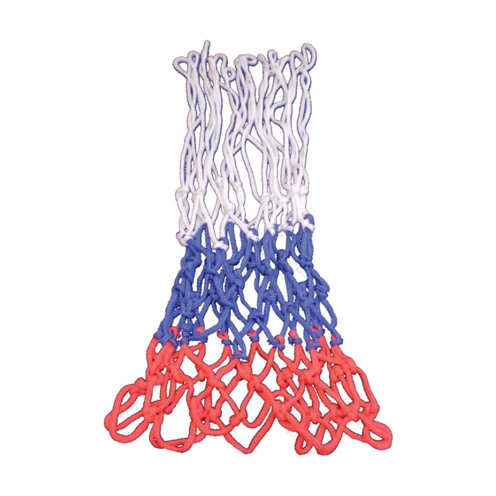 Victor Sports Nylon Standard Basketball Net Braided Red White Blue 3mm (2 Pack) — image 2