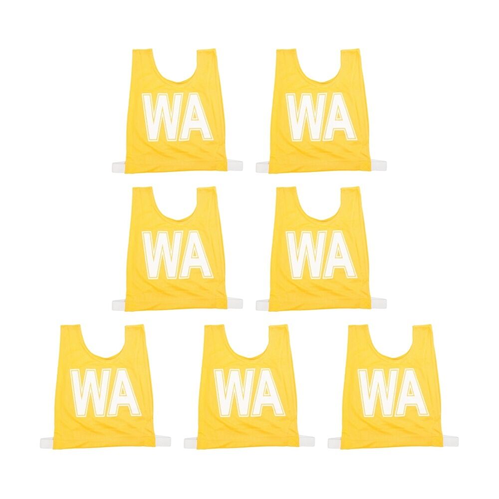 Victor Sports Bibs Netball Senior Breathable Honeycomb (7 Pieces) — Yellow