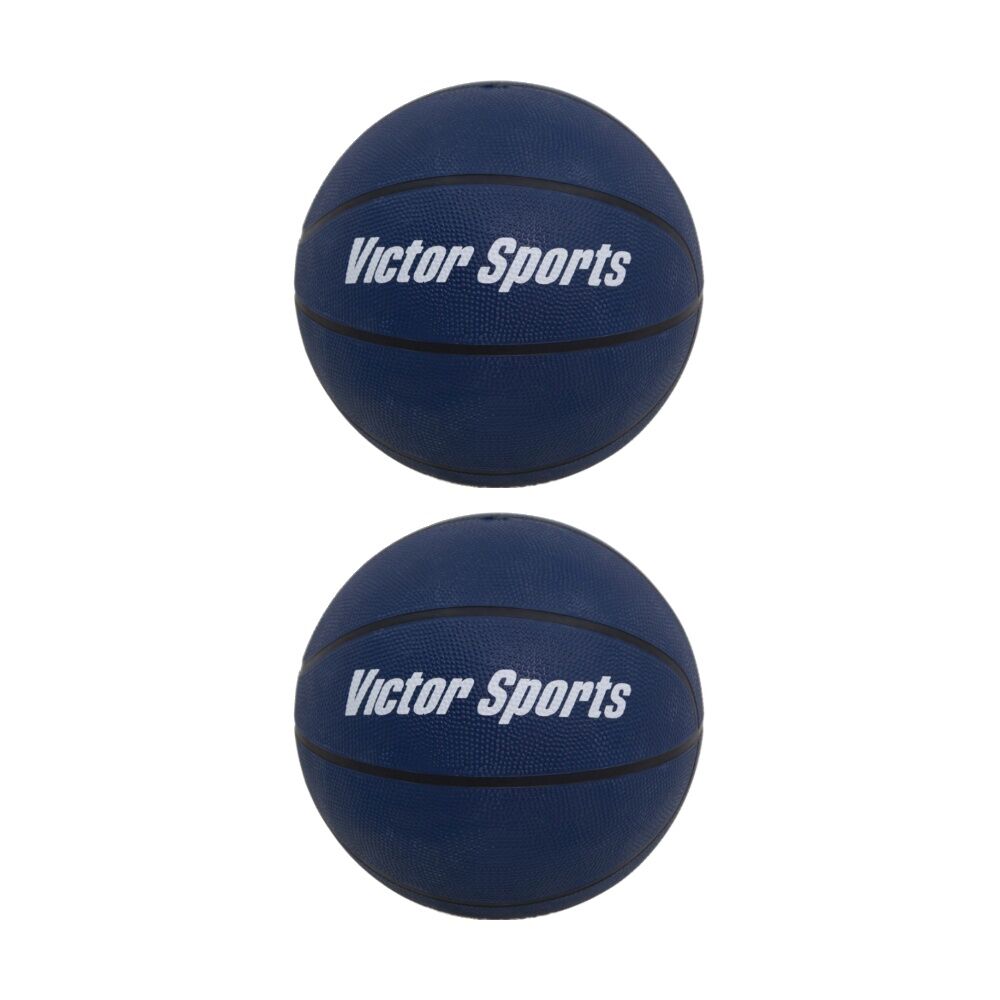 Victor Sports Heavy Duty Durable Rubber Basketball Blue Size 6 (2 Pack)
