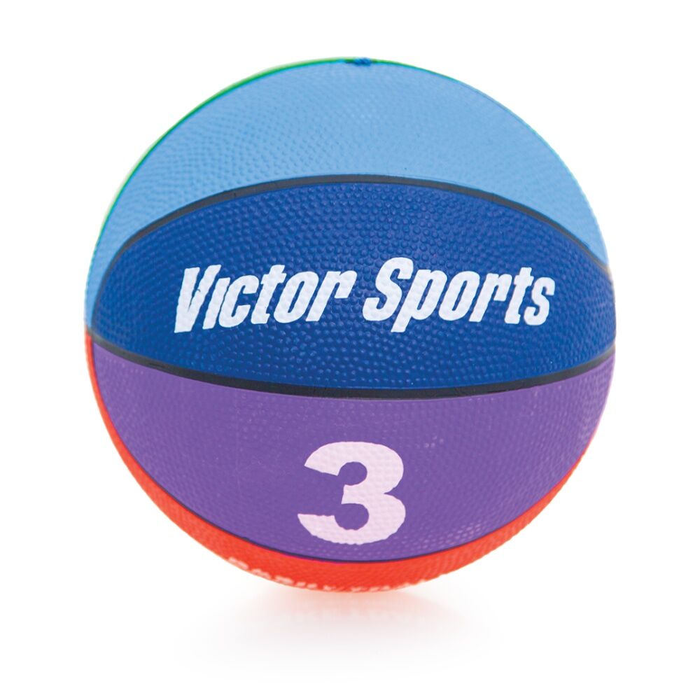 Victor Sports Heavy Duty Durable Rubber Basketball Multi Colour Size 3 (2 Pack) — image 2