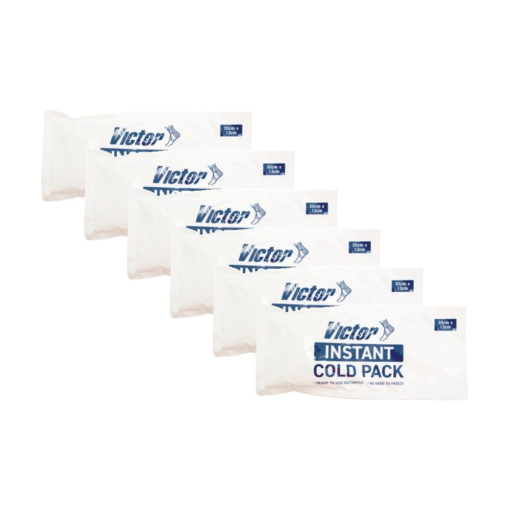 Victor Sports Single Use Only Instant Cold Pack Injury Recovery 30x13cm (6 Pack)