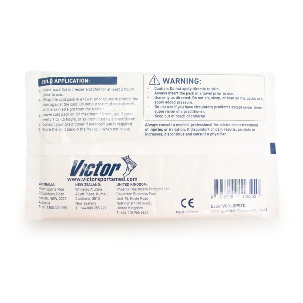 Victor Sports Cold Hot Pack Standard - Reusable Flexible Gel Pack - 24cm x 14cm - Microwave and Freezer Safe Standard 24x14cm — image 2