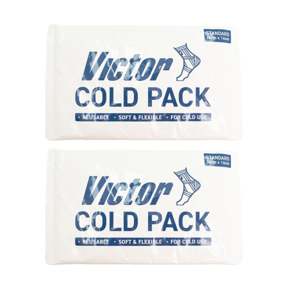 Victor Sports Cold Hot Pack Reusable Flexible Gel Recovery Standard 24x14cm (2 Pack)