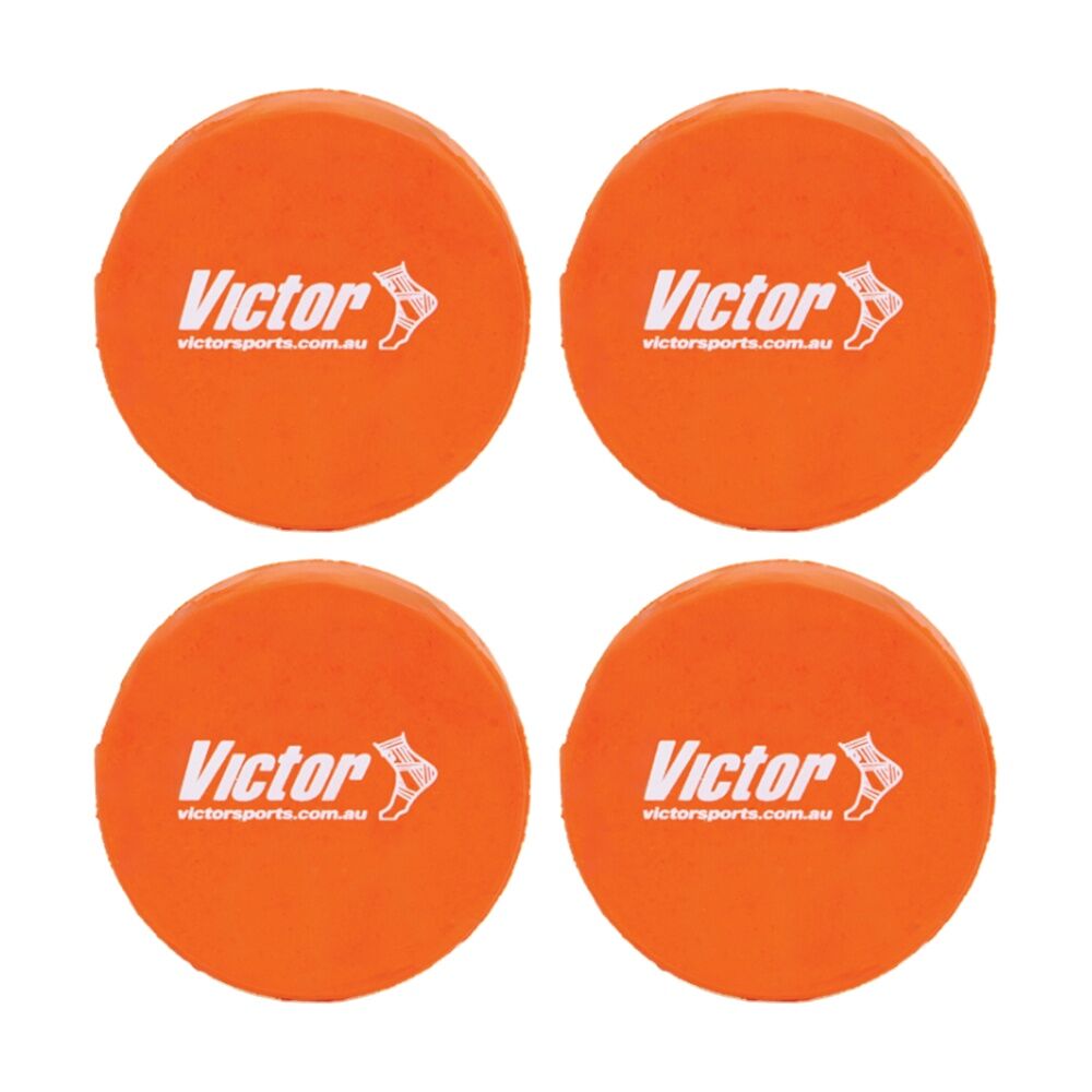 Victor Sports Hockey Puck Street Red Thickness 25mm Diameter 74mm (4 Pack)