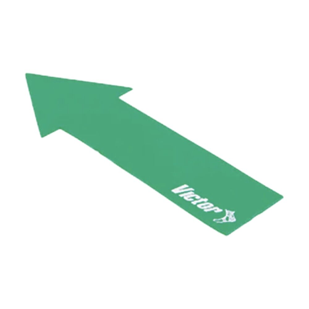 Victor Sports Victor Floor Marker Arrow Durable Non-Slip Rubber Material Suitable For Most Surfaces 37cm x 10cm Training Accessory — Green