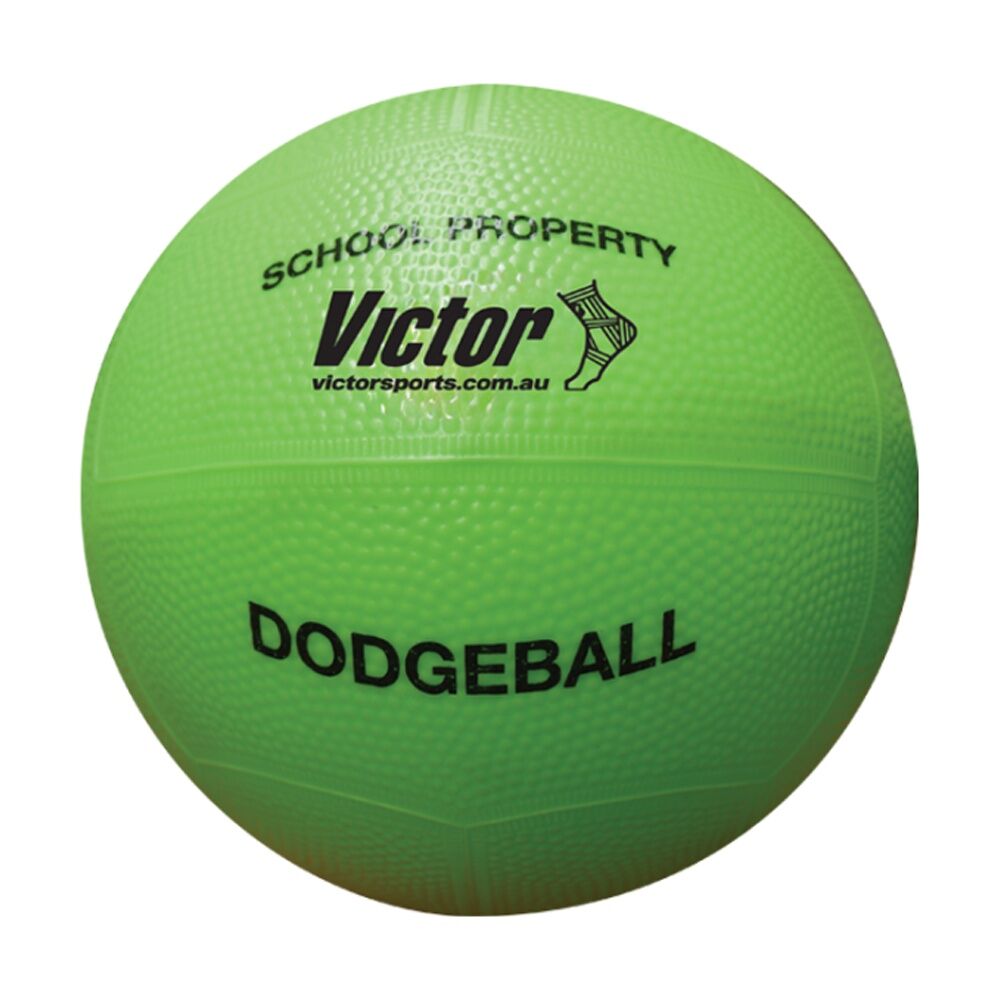 Victor Sports Vinyl School Dodgeball Fluro Green - Soft Touch Lightweight - Foam Vinyl Outside - 8 Inch Diameter Green