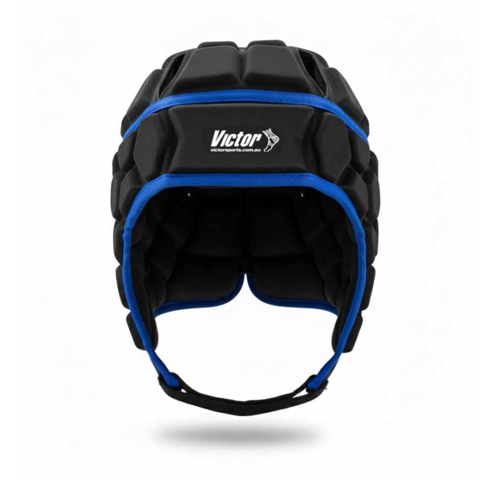 Victor Sports Pro Rugby Headgear Medium Youth - Impact Absorbing Foam - Adjustable Straps - Comfortable Protective Rugby Helmet - Size 54cm-56cm For