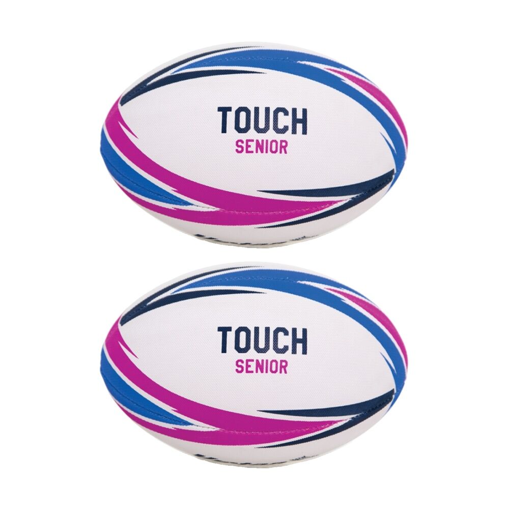 Victor Sports Rugby Touch Ball Senior Size Training Durable Hand Stitched (2 Pack)