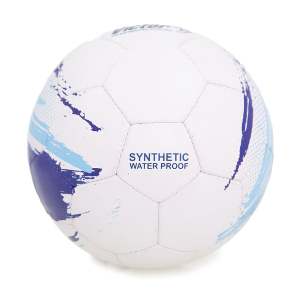 Victor Sports Match Soccer Ball Size 5 - Blue - Durable Synthetic Rubber - Hand Stitched 3 Ply Polyester Cotton Linings - Latex Bladder - Official — image 3