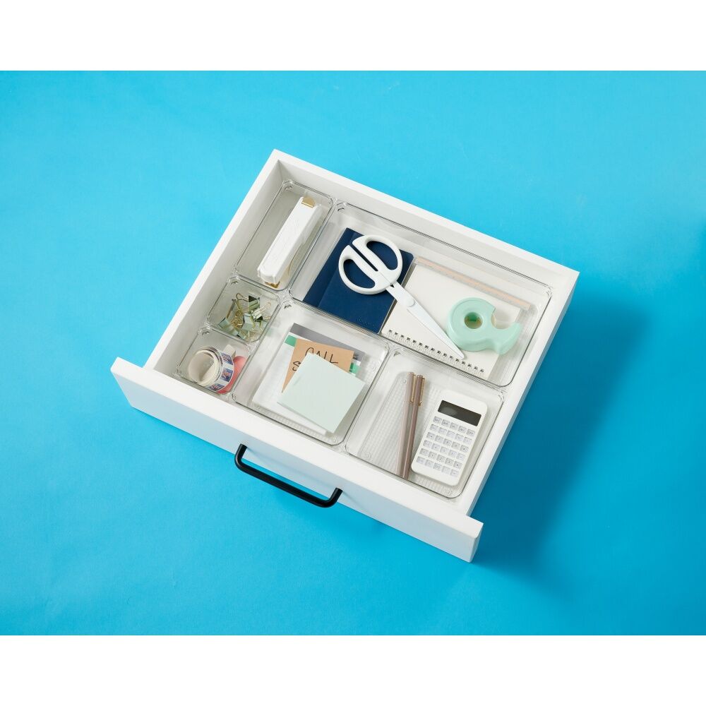 The Container Store Deep Drawer Organiser Insert Clear 10.2x10.2x8.3cm (3 Pack) — image 5