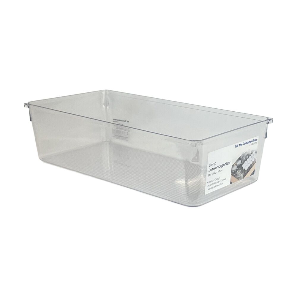 The Container Store Deep Drawer Organiser - Clear Polyethylene Terephthalate - Maximised Deep Drawer Storage - 30.5 x 15.2 x 8.3 cm — image 2