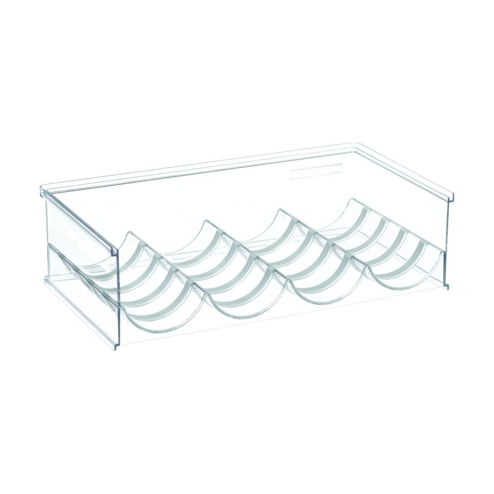 The Container Store Stacking Four Bottle Holder Clear Plastic Rack Organiser (2 Pack) — image 2