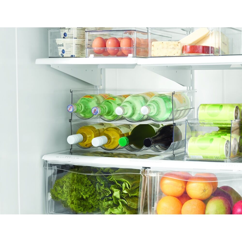 The Container Store Stacking Four Bottle Holder Clear Plastic Rack Organiser (2 Pack) — image 3
