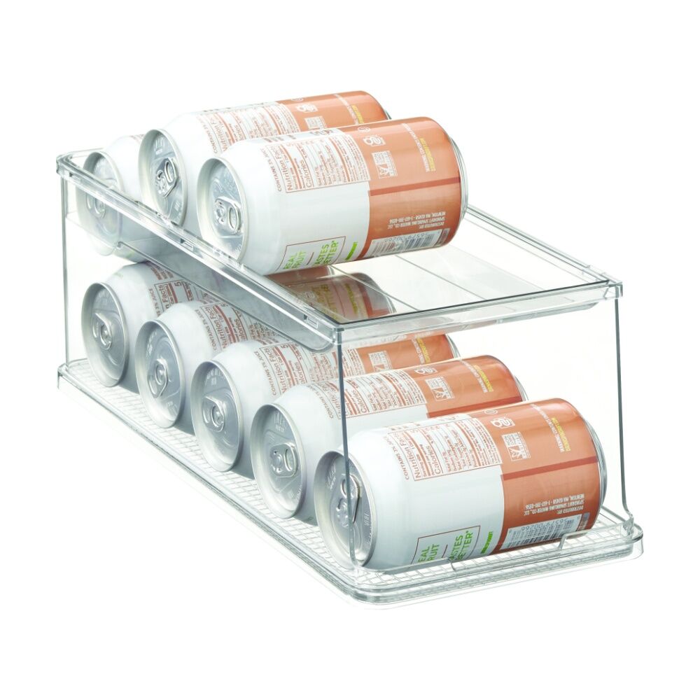 The Container Store Soft Drink Can Organiser Stack - Clear Polyethylene Terephthalate - Space-Saving Beverage Can Storage