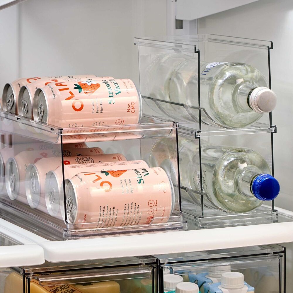 The Container Store Soft Drink Can Organiser Stack - Clear Polyethylene Terephthalate - Space-Saving Beverage Can Storage — image 2
