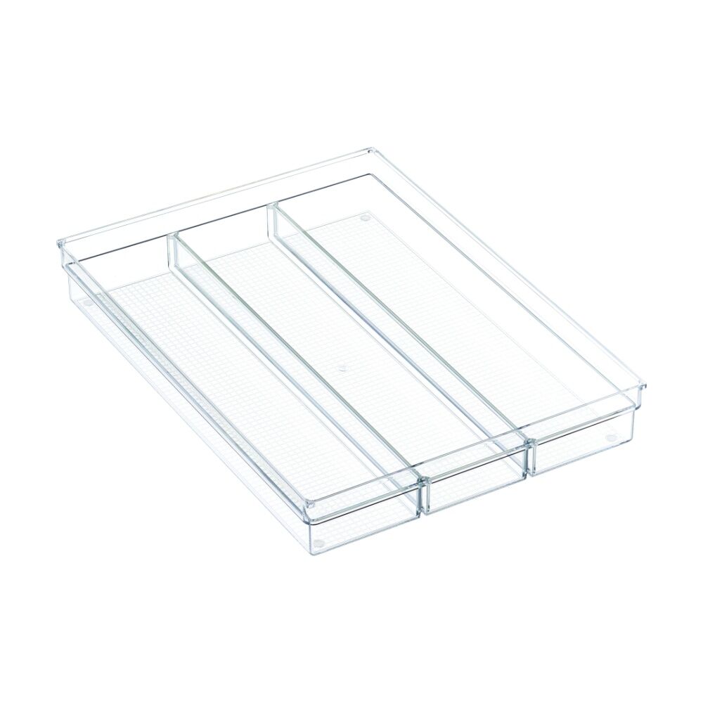 The Container Store Drawer Cutlery Tray Plastic Kitchen Organiser Clear (2 Pack) — image 2