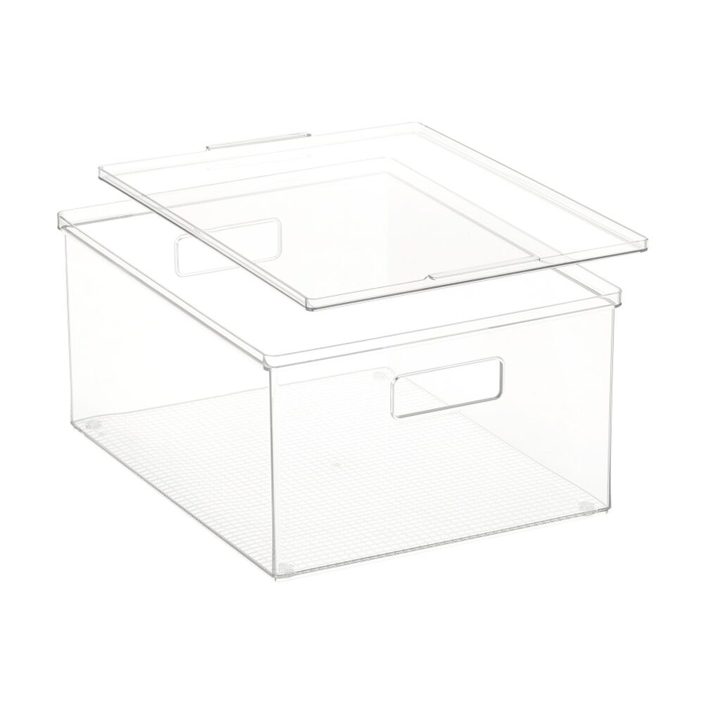 The Container Store Medium Box with Lid - Clear Polyethylene Terephthalate - Structured Storage for Clothing and Accessories — image 2