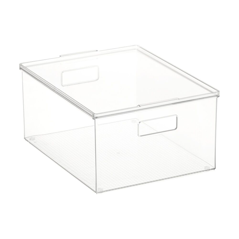 The Container Store Medium Storage Box w/ Lid Clear 39x30x18cm (2 Pack) — image 2
