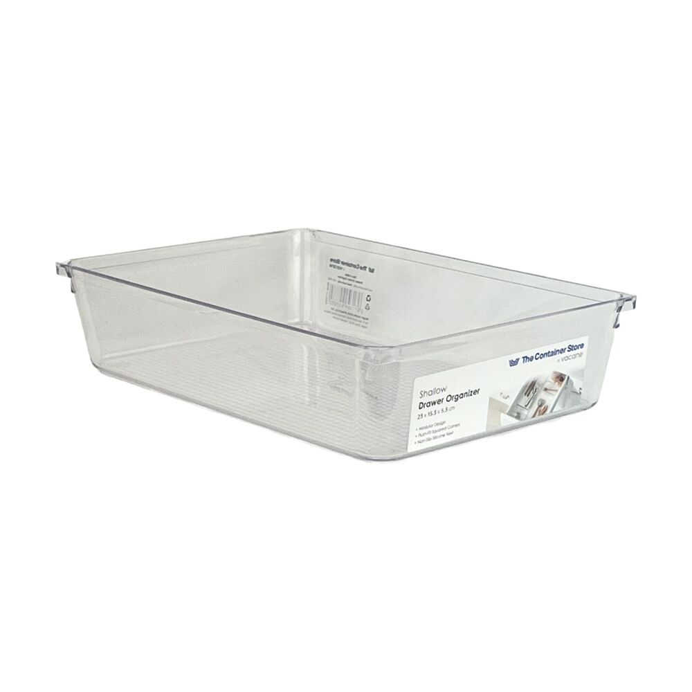 The Container Store Short Drawer Organiser - Clear Polyethylene Terephthalate with Wire Rack - Compact Storage for Small Items — image 2