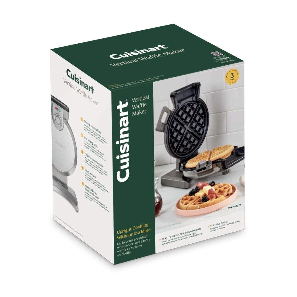 Cuisinart Vertical Electric Waffle Maker w/ 5 Settings Stainless Steel — image 4