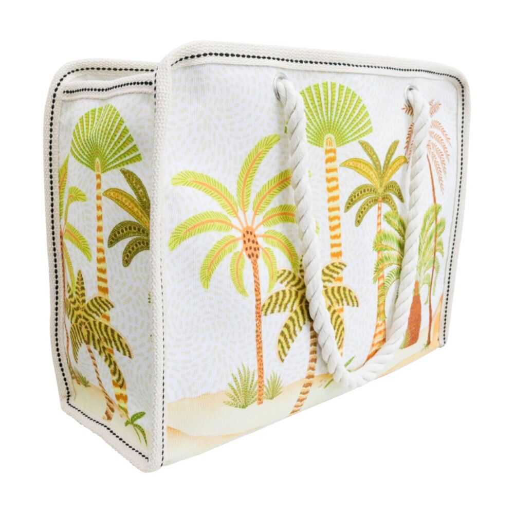 LVD 42x17x32cm Beach Palm Tree Print Oasis Tote Bag w/ Rope Handles — image 3