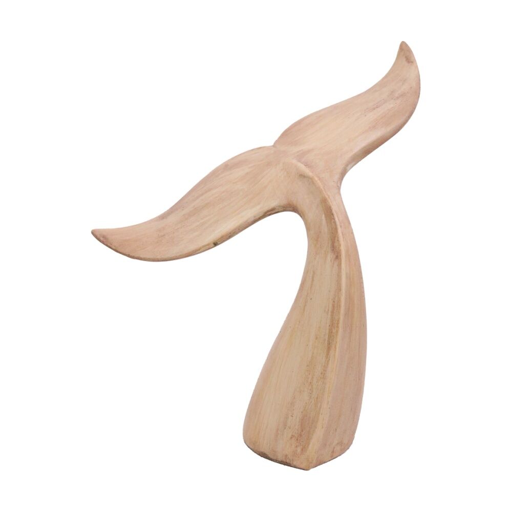 LVD 28x23x13.5cm Medium Whale Tail Natural Resin Sculpture Home Decor