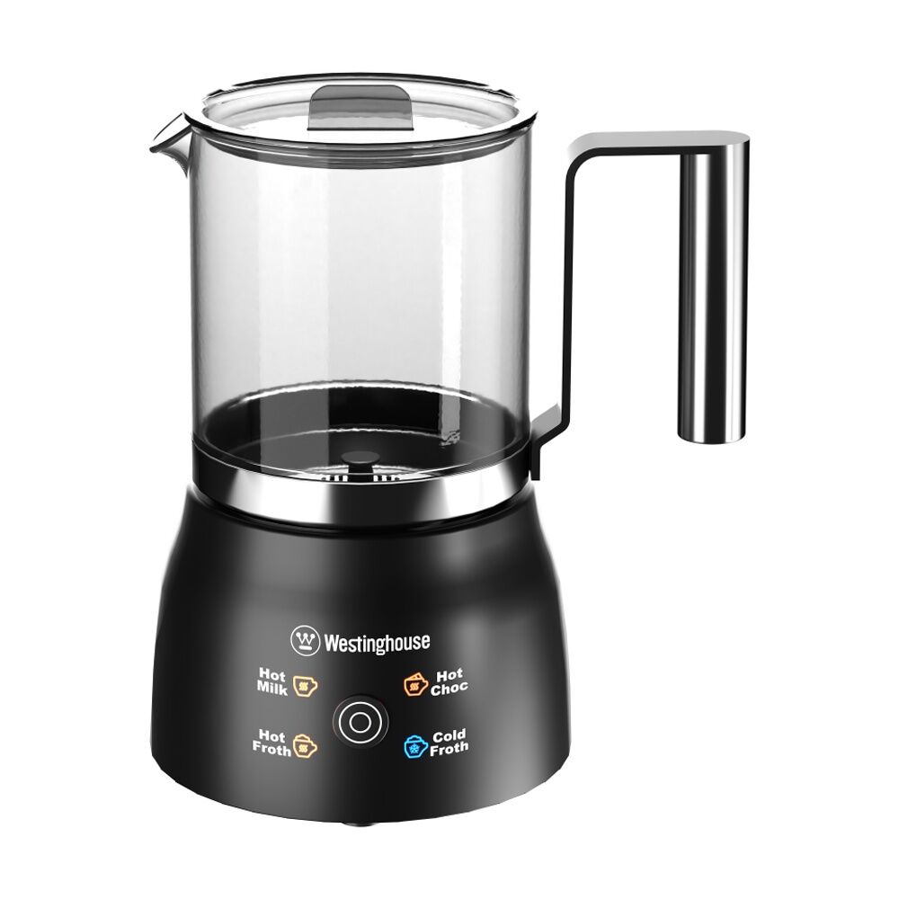 Westinghouse Black 250ML Milk Frother Glass Jug 650W w/ Touch Panel