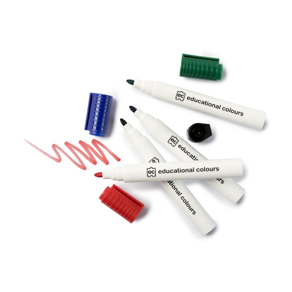 Educational Colours 4pc Educational Colours Whiteboard Thick Coloured Marker Nib Size 3y Assorted (4 Pack) — image 3