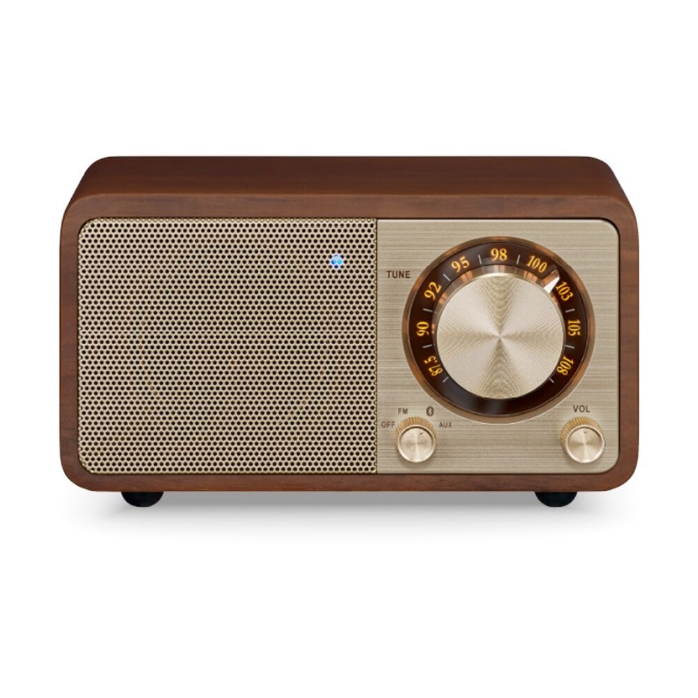 Sangean WR-7 Plus FM Bluetooth Radio Wooden Cabinet Vintage Walnut Sangean