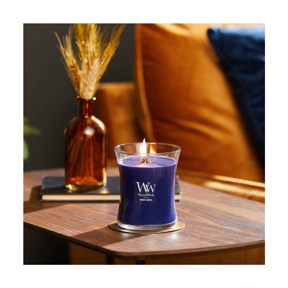 Woodwick Hinoki Dahlia Scented Soy Wax Candle Crackling Wick Mini Woodwick — image 2