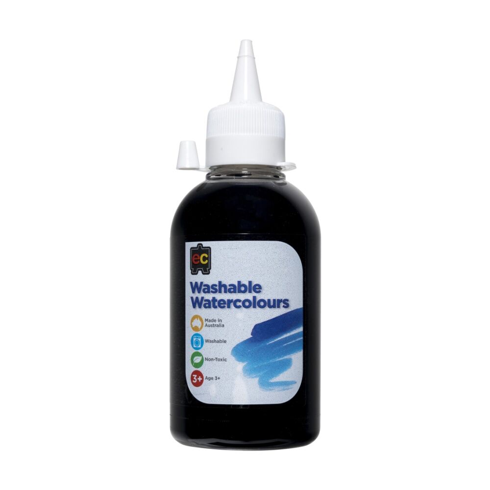 Educational Colours Washable Watercolour Student Paint Black 250ml 3y+ (6 Pack) — image 2