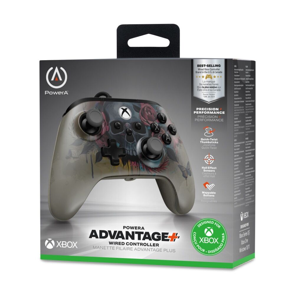 Powera 3.5mm Jack Xbox Series Advantage Wired Plus Controller Bloom & Gloom
