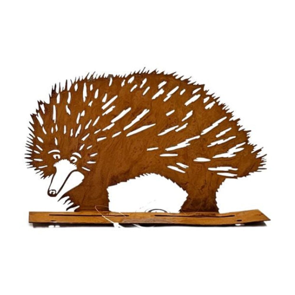 Bronrob Rustic Metal Baby Echidna Outdoor Garden Decor 19.7x16cm (2 Pack) — image 2