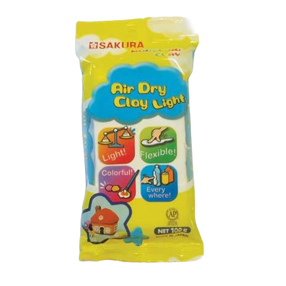 Sakura Art/Craft Light Air-Dry Modelling Sculpting Clay 100g (2 Pack) — image 2