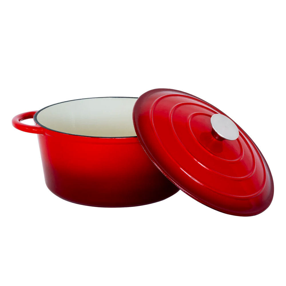Healthy Choice Enamelled Cast Iron Casserole Cooking Dish Red 26cm 4.7L — image 2