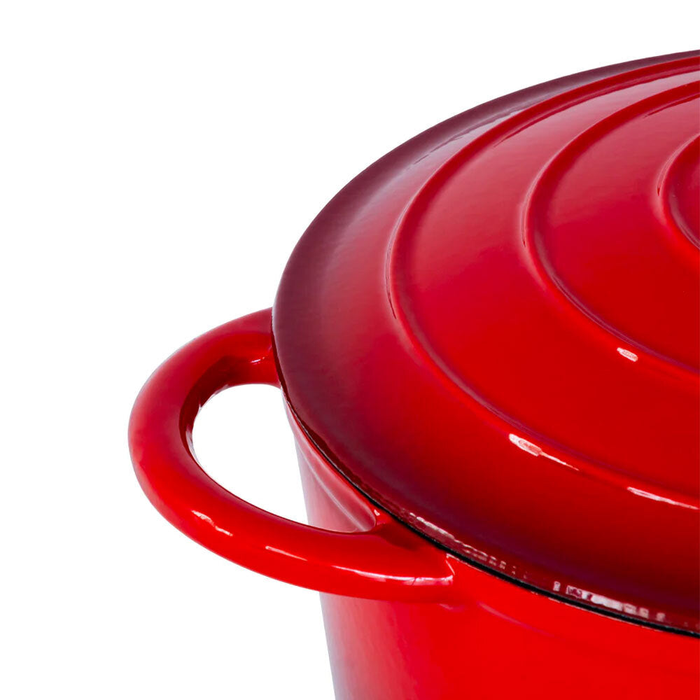 Healthy Choice Enamelled Cast Iron Casserole Cooking Dish Red 26cm 4.7L — image 4