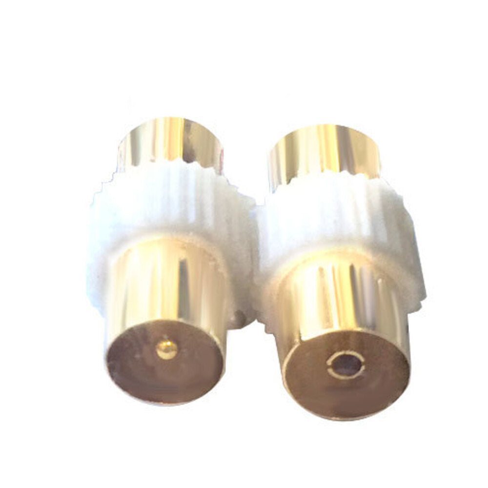 Sansai Coax Female to Coax Female Socket/PAL Male to Male TV Antenna Cable Adapter (2 Pieces)