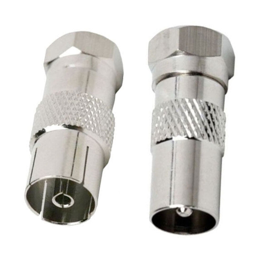 Sansai F-Type Male to Coax Female Socket/F Male to PAL M TV Antenna Cable Adapter (2 Pieces)