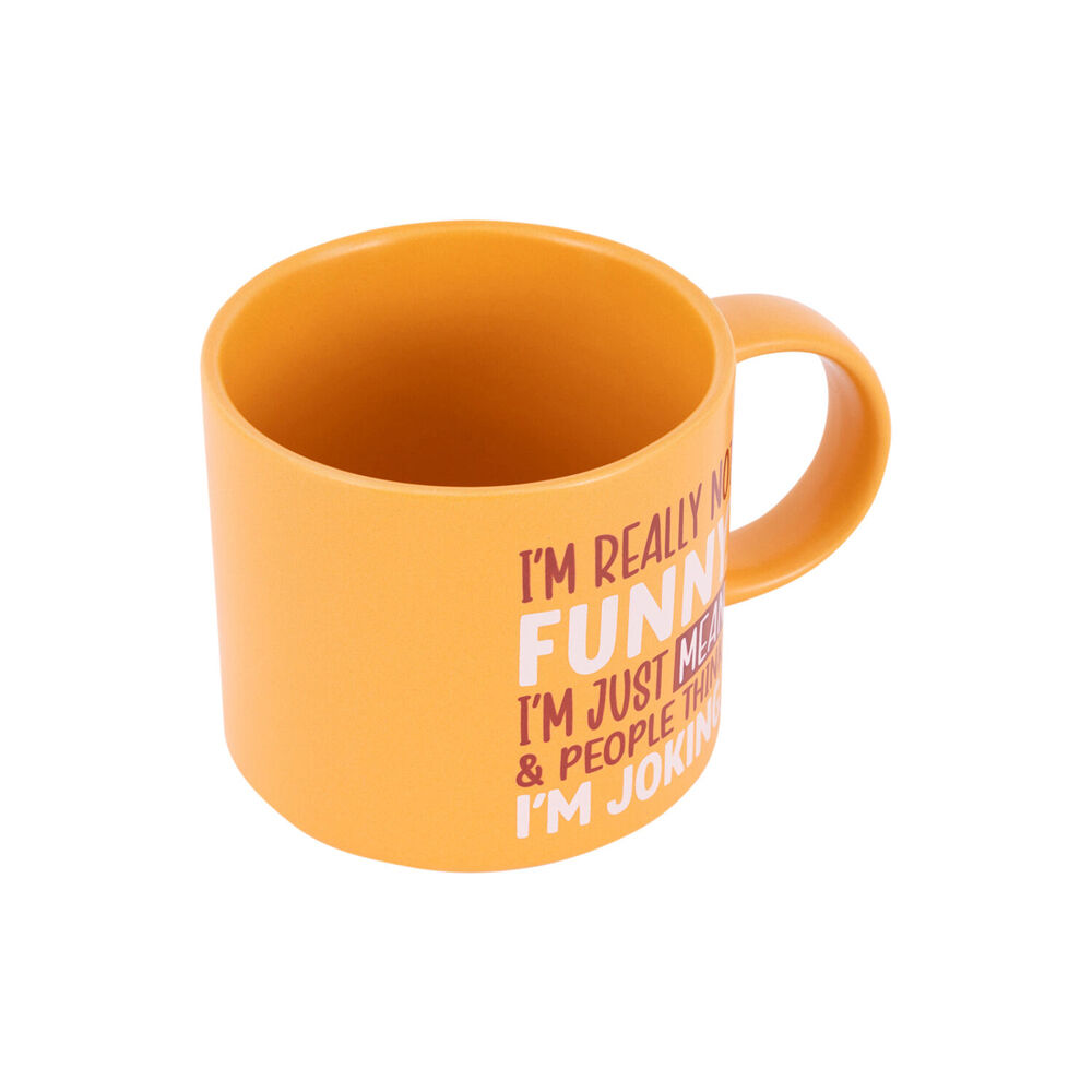 Splosh Cheeky Joking Ceramic Coffee/Tea Home Mug Drinkware 9x13.5cm Orange (2 Pack) — image 3