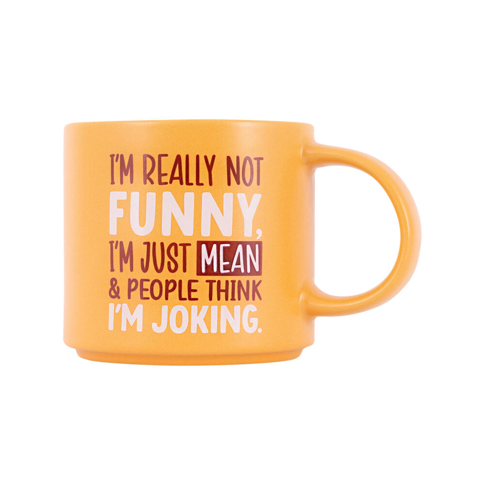 Splosh Cheeky Joking Ceramic Coffee/Tea Home Mug Drinkware 9x13.5cm Orange (2 Pack) — image 2