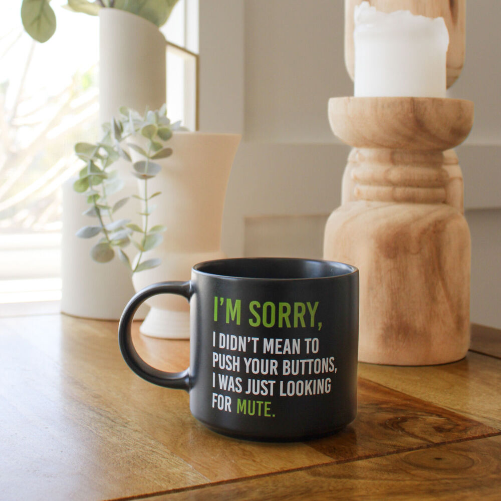 Splosh Cheeky Sorry Ceramic Coffee/Tea Home/Office Mug Drinkware 9x13.5cm Black — image 3