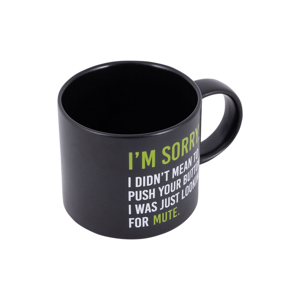 Splosh Cheeky Sorry Ceramic Coffee/Tea Home/Office Mug 9x13.5cm Black (2 Pack) — image 3