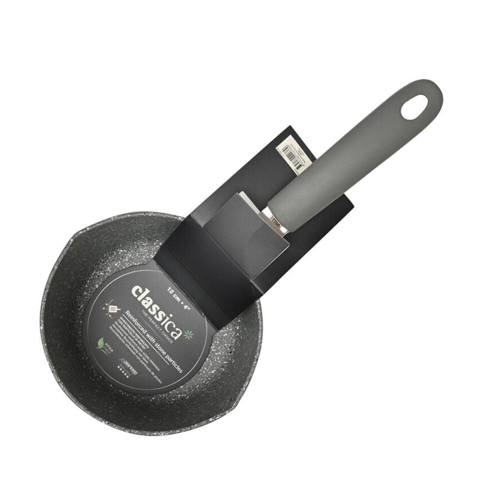 Classica Mini Milk Pot Round Non-Stick Sauce Pan Kitchen Cookware 12 cm — Grey