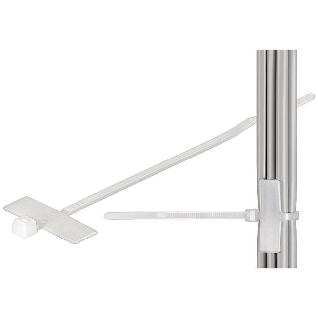 Goobay 2.5cm Cable Marker Tie Cord Management w/ Labelling Field Transparent