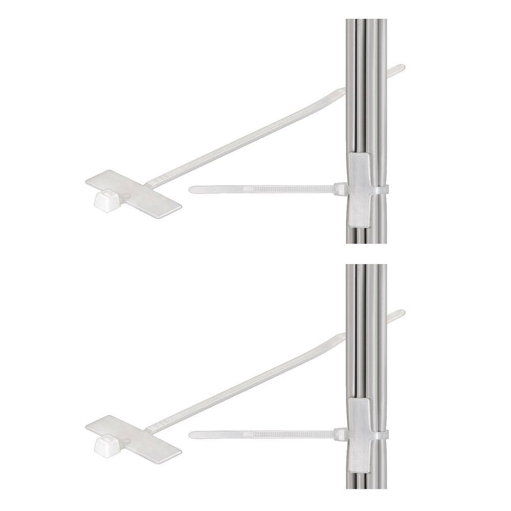Goobay 2.5cm Cable Marker Tie Cord Management w/ Labelling Field Transparent (2 Pack)