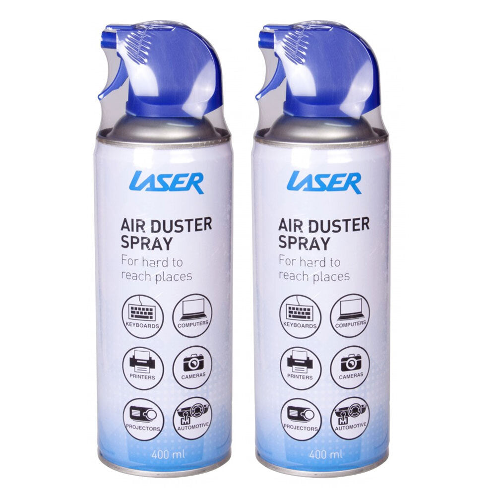 Laser 400ml Cleaning Air Duster Spray Cleaner for PC/Computer Camera/Keyboard (2 Pack)
